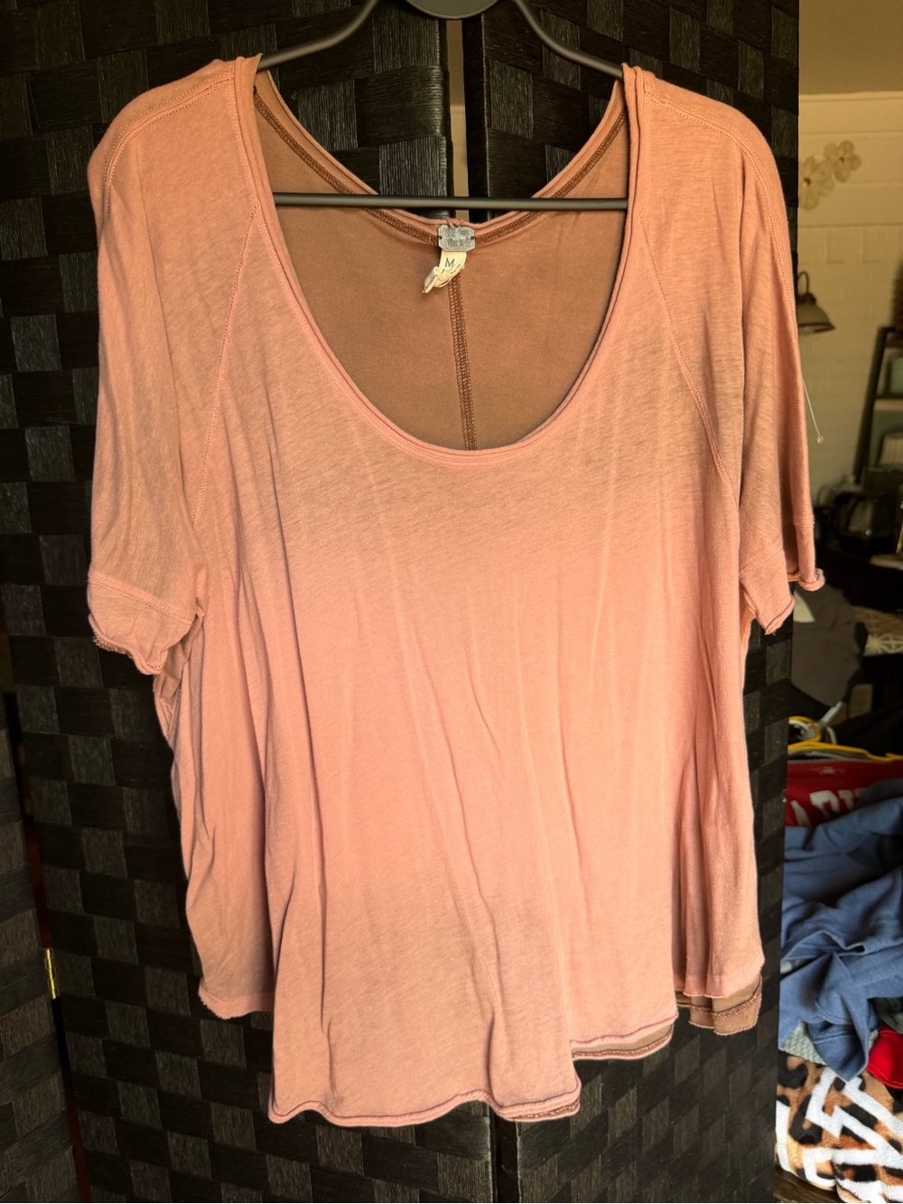 We The Free Women's Scoop Neck Short Sleeve Top - Peachy Pink